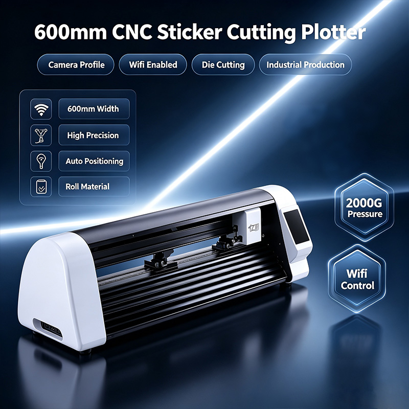 Industrial Laser Machines - Plotter tnący naklejki laserem CNC 600
